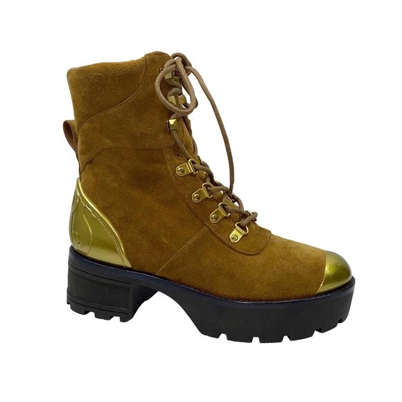 Michael Kors Khloe Chunky Combat Boots 7 New - Picture 5 of 12